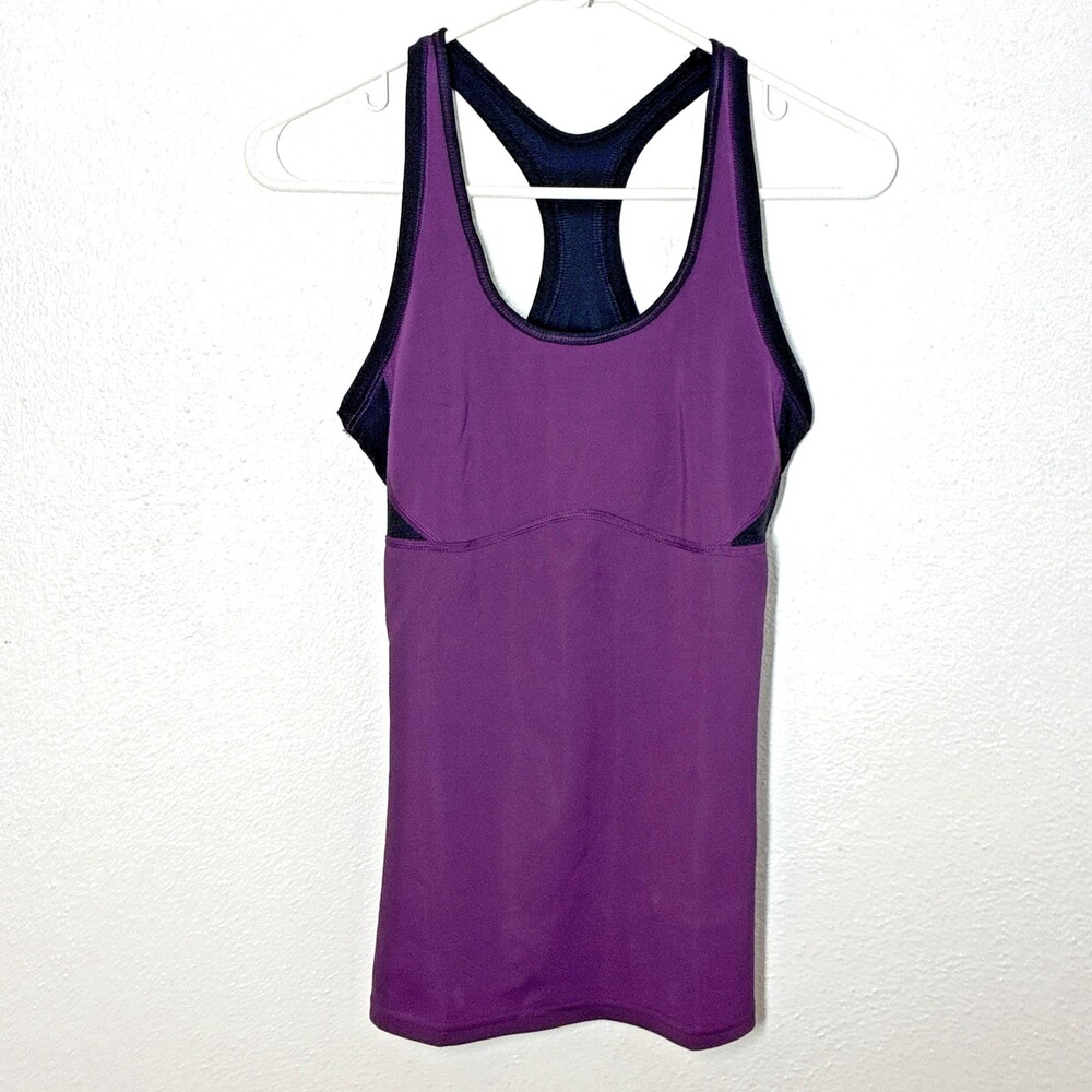 New Balance Women’s Athletic Racerback Tank Top  Purple & Black Small (N8)
